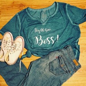 Stay @ home boss t shirt